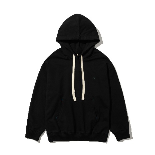 Logo embroidered hoody black