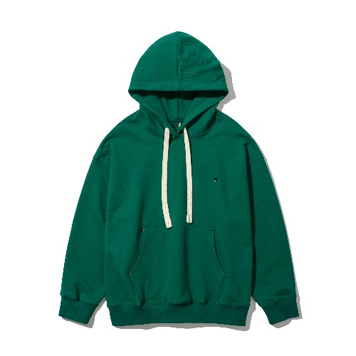 Logo embroidered hoody green