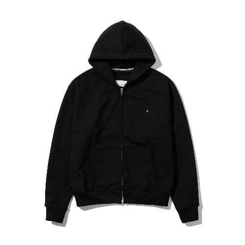 Heavy zip up hoodie black