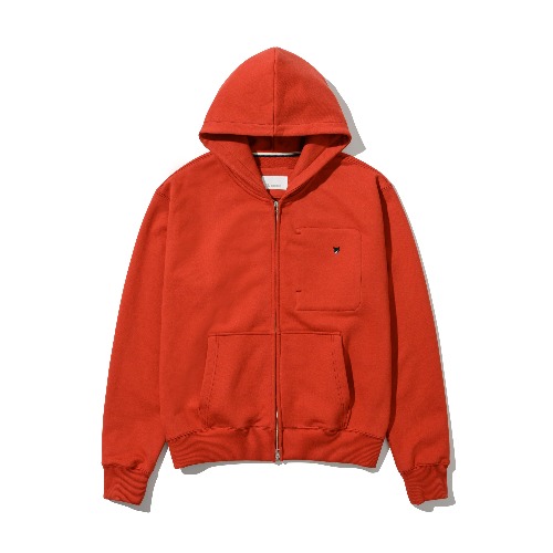 Heavy zip up hoodie red